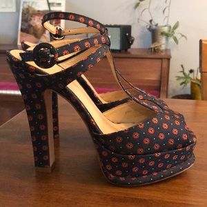 Zara Basic floral heels